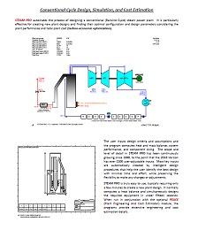 Conventional Cycle Design, Simulation, and Cost Estimation